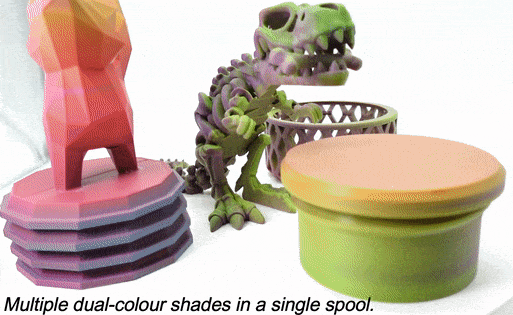 EconoFil Polychromatic Rainbow PLA 3D Printer Filament Canada