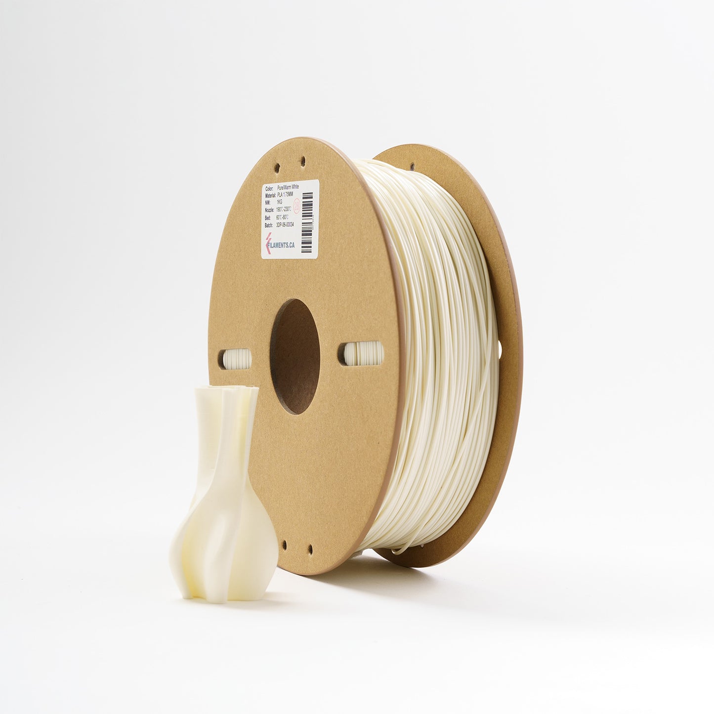 EconoFil™ Basic PLA Filament - Pure/Warm White - 1.75mm - 1 KG