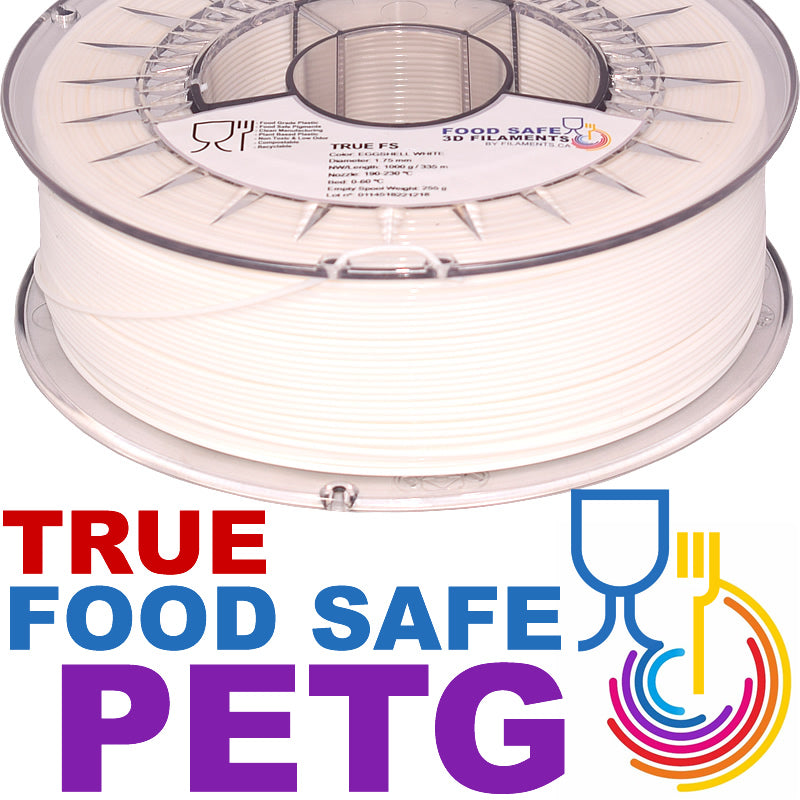 True Food Safe PETG 3D Printing Filament Canada