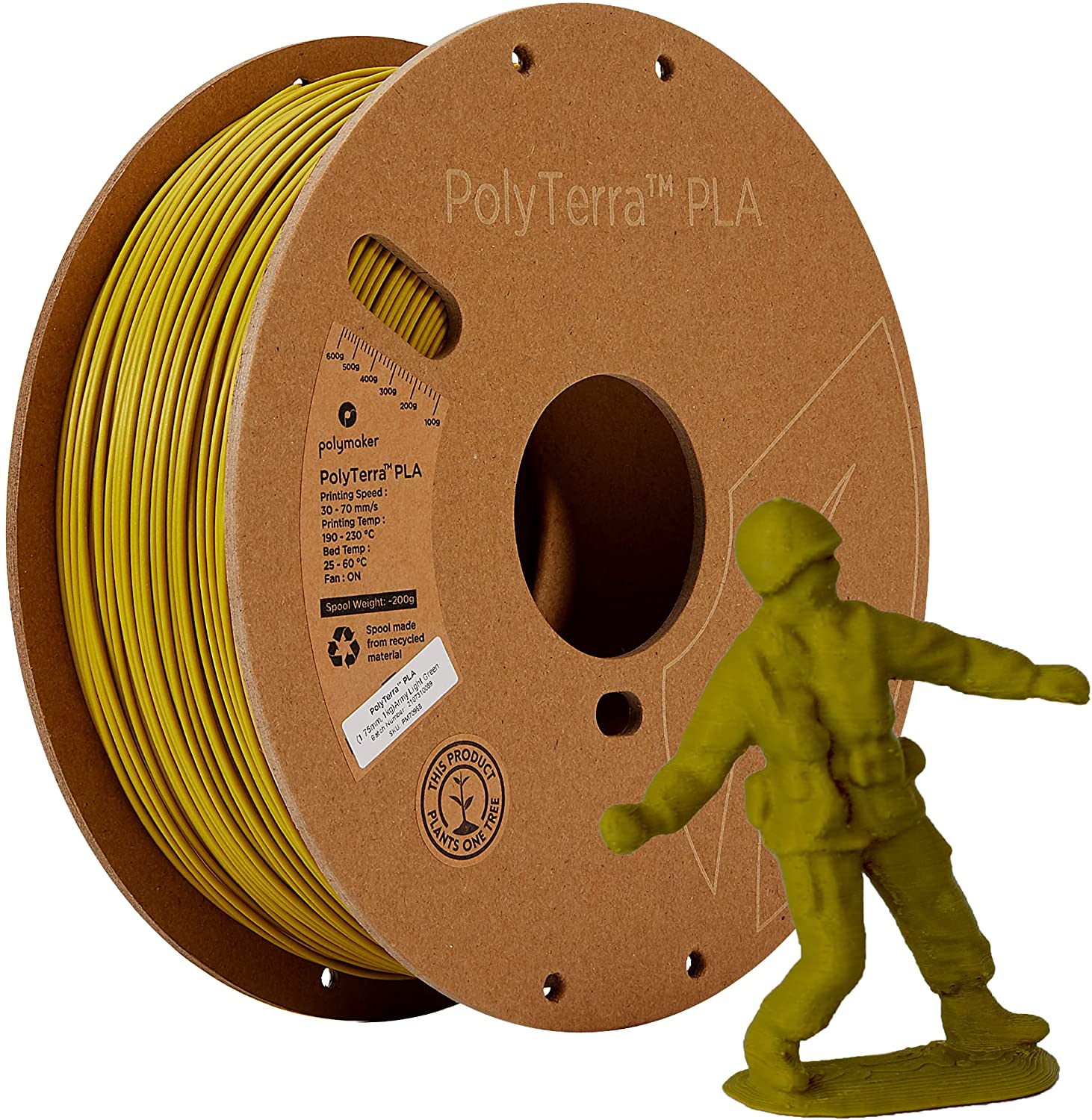 PolyMaker PolyTerra PLA 3D Printing Filament Canada